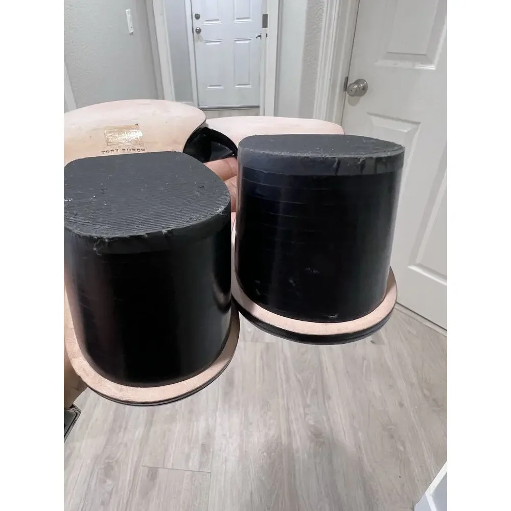 Tory Burch Black and Gold Heels - Picture 8 of 8